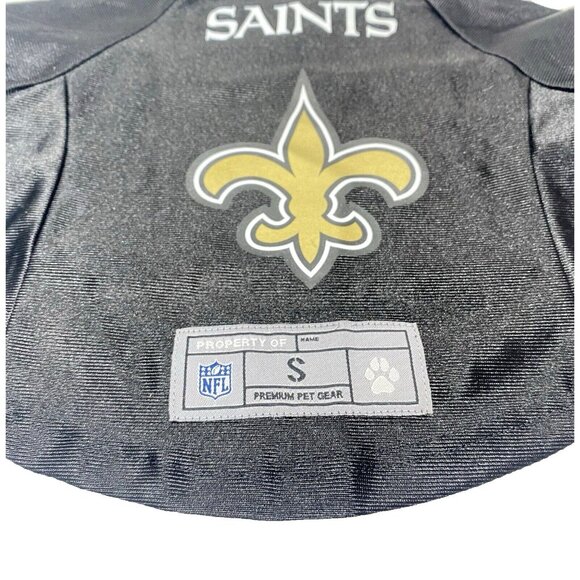 NFL Dog Jersey New Orleans Saints Shirt, Black, Size Small, Pet Sports Costume - Picture 5 of 10